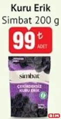 SİMBAT KURU ERİK 200 G fiyat ve kampanya bilgisi